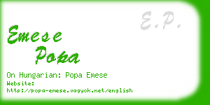 emese popa business card